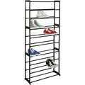 Home Basics Easy Assemble SpaceSaving  30 Pair Shoe Tower MultiPurpose Storage Rack, Black SR00755